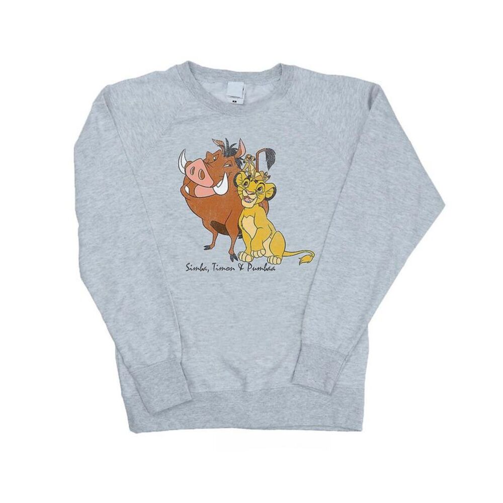 The Lion King Womens/Ladies Classic Simba Timon & Pumba Heather Sweatshirt / Hea